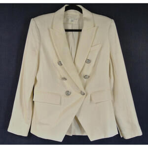 NEW, VERONICA BEARD Miller Crest-Button Dickey Jacket in Cream Sz 8 #SJ2079